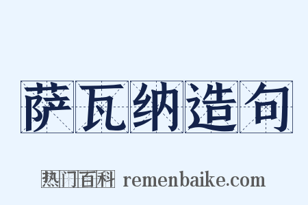 萨瓦纳造句是什么意思的图片